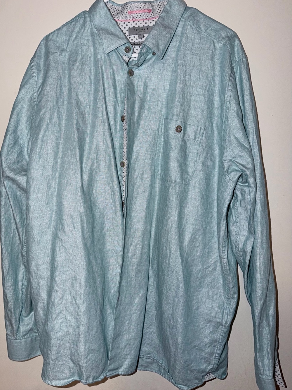 Ted Baker London Mint Blue Casual Button-Down Shirt